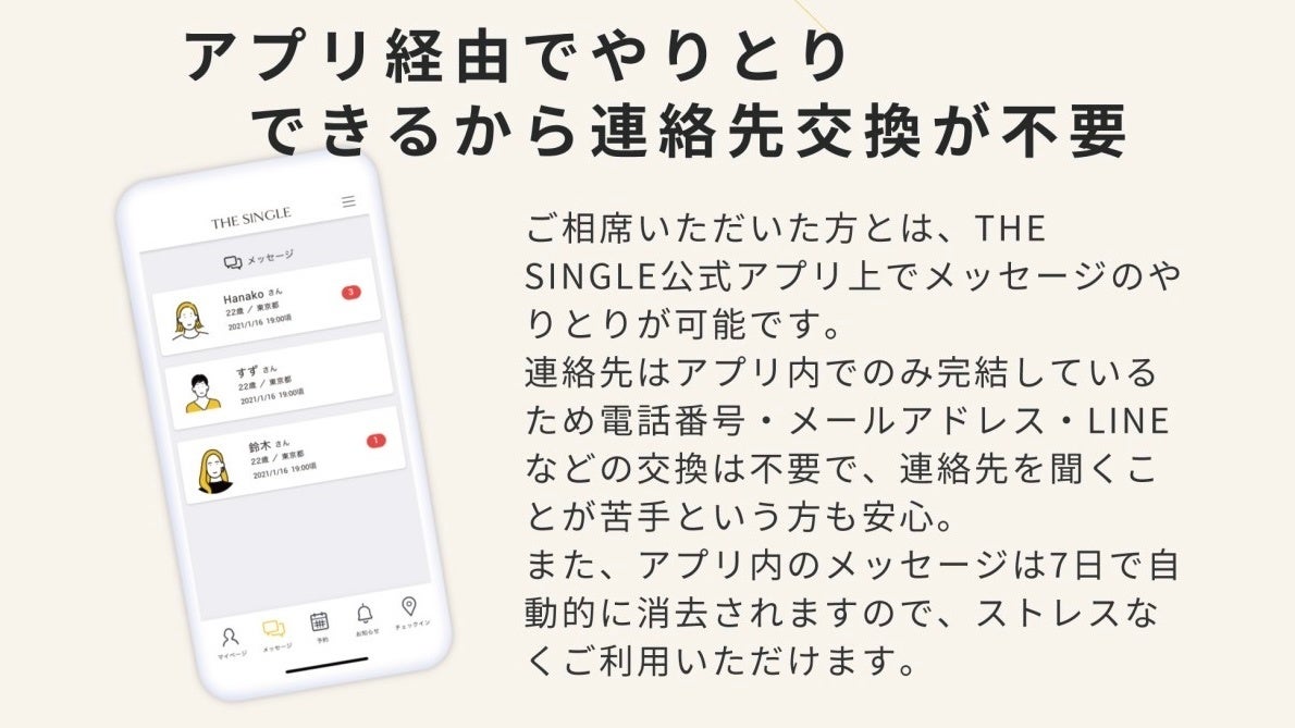 関東で話題の完全会員制1対1専門の相席屋「THE SINGLE」が待望の関西初出店！2023年1月23日より神戸三宮店がオープン！	のサブ画像4