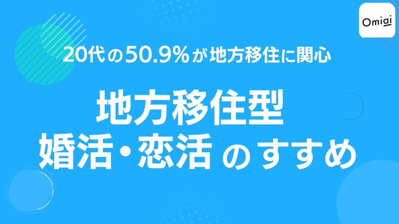 Omiai Report light 『地方移住型 婚活・恋活のすすめ』異次元の少子化対策ならぬ婚活！？地方への移住婚の実態を徹底調査！のサブ画像1