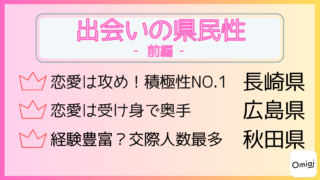 Omiai Report light 『2023年最新版！出会いの県民性（前編）』恋愛に関する県民性を“全国一斉”独自調査を敢行！のメイン画像